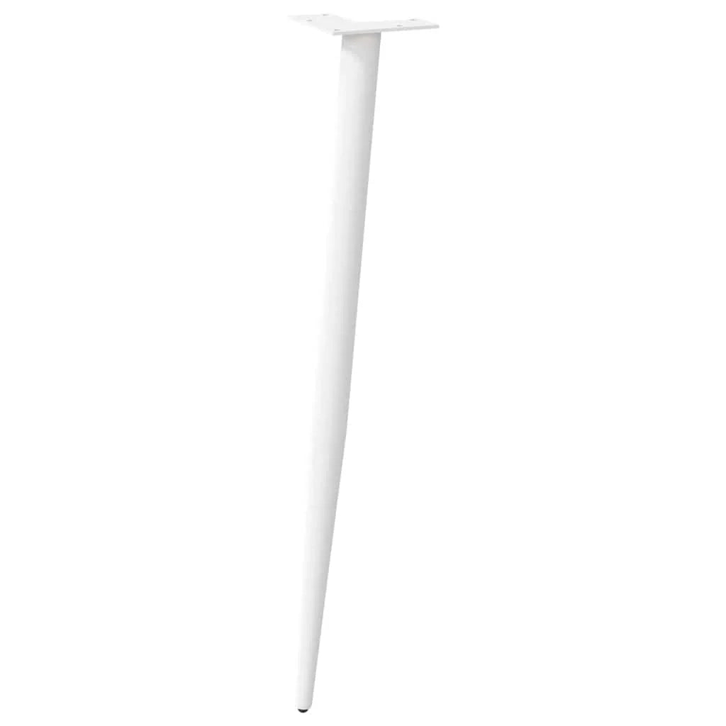 Set di 4 gambe coniche regolabili per tavolo consolle 72 x 73 cm in acciaio bianco 02_0056814