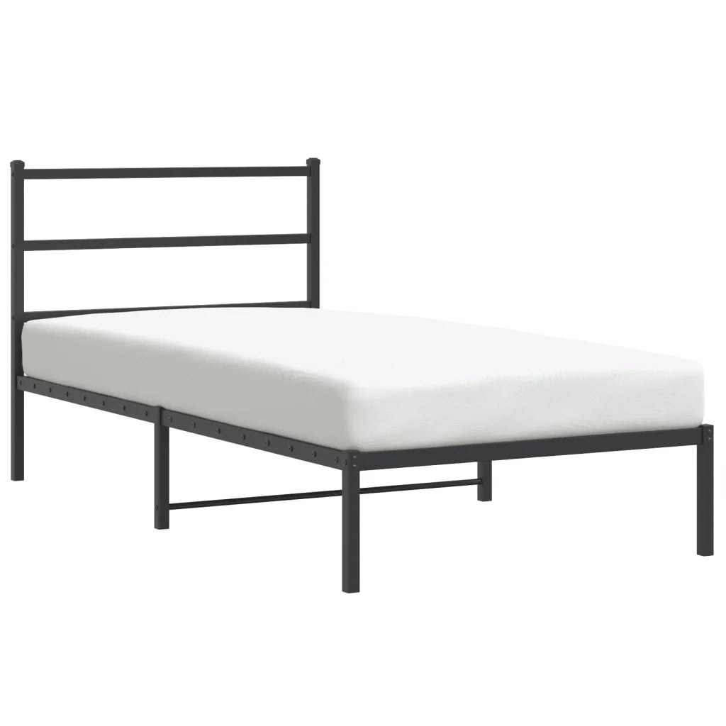 Giroletto con Testiera Metallo Nero 100x200 cmcod mxl 134505