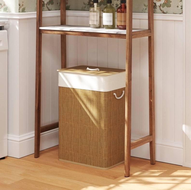 CESTO PORTABIANCHERIA 72 L 40x30x60 cm Bambù Marrone