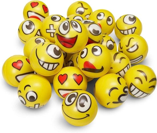 24 Palline Stressanti con Emozioni - Giochi di Fidget per Ragazzi e Ragazze - Anti Stress - Feste di Compleanno Feste per Bambini Sacchetti di Regali Borse di Regali Per i Bambini