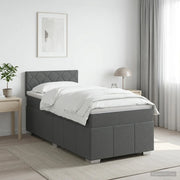 Letto box spring con materasso Grigio Scuro 90 x 190 cm Tessuto 3451109