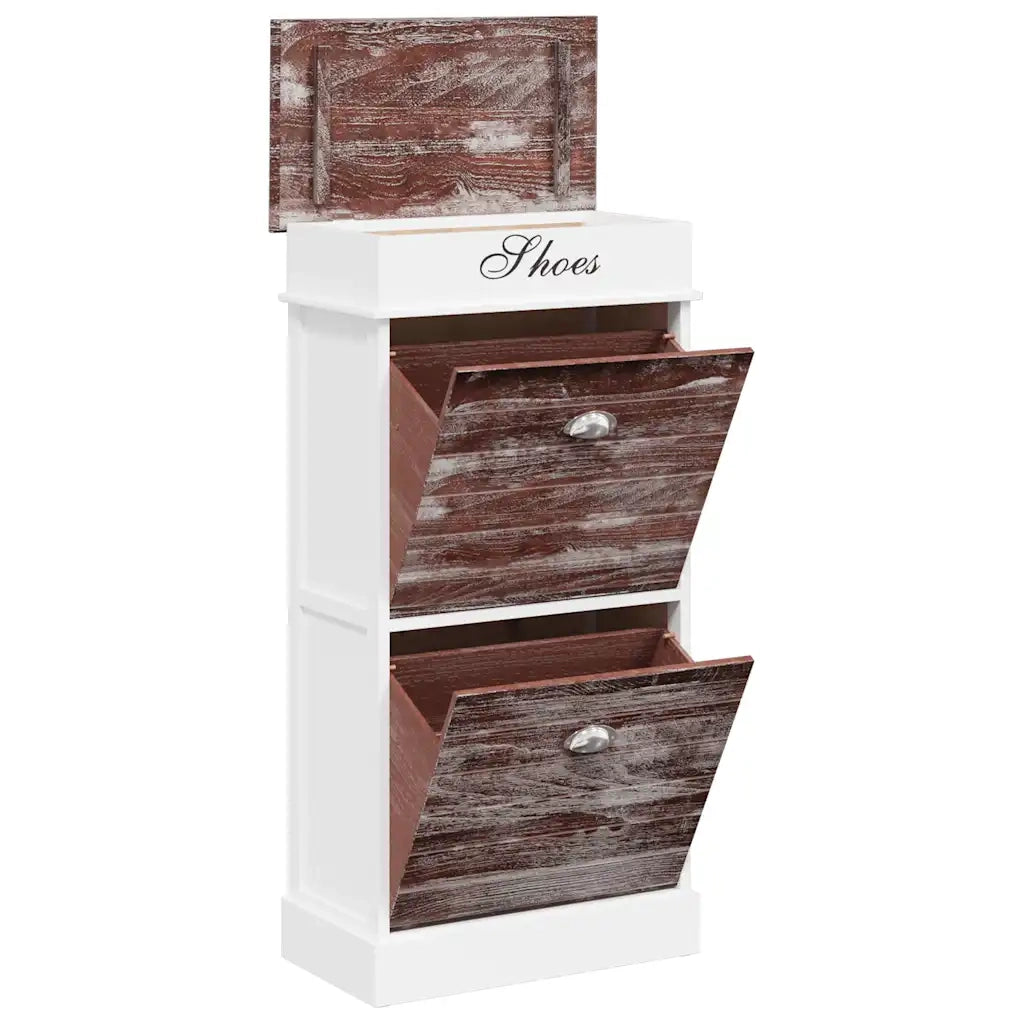 Scarpiera | Mobile per scarpe Marrone 50x28x98 cm in Legno di Paulownia