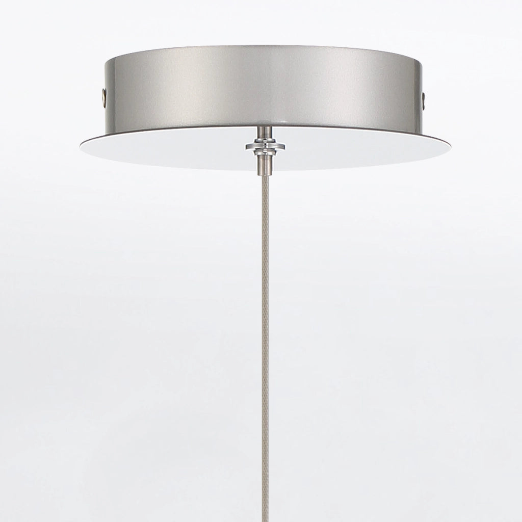 Lampada a sospensione Quintiesse Atomo LED 9W vetro cromo