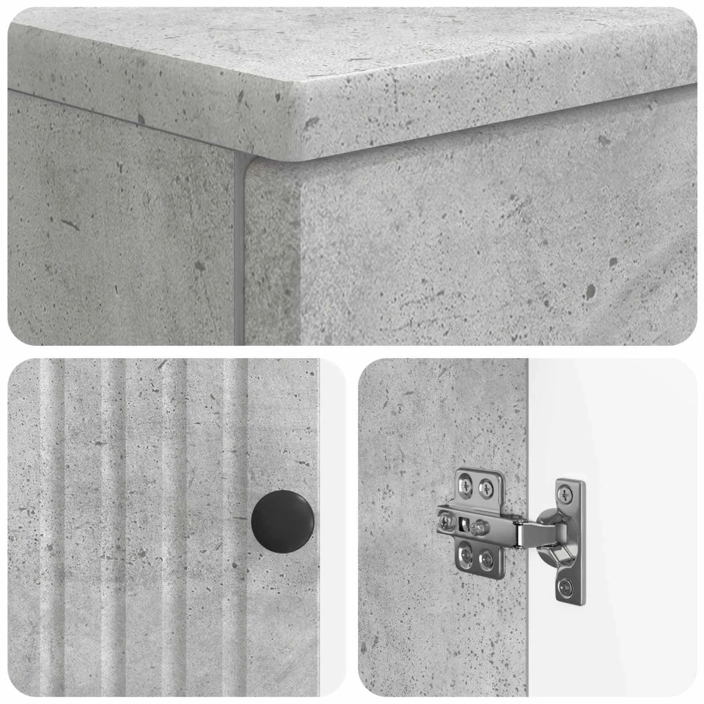 Mobile Bagno ALKMAAR Grigio Cemento 66 x 25,5 x 190 cm 896258