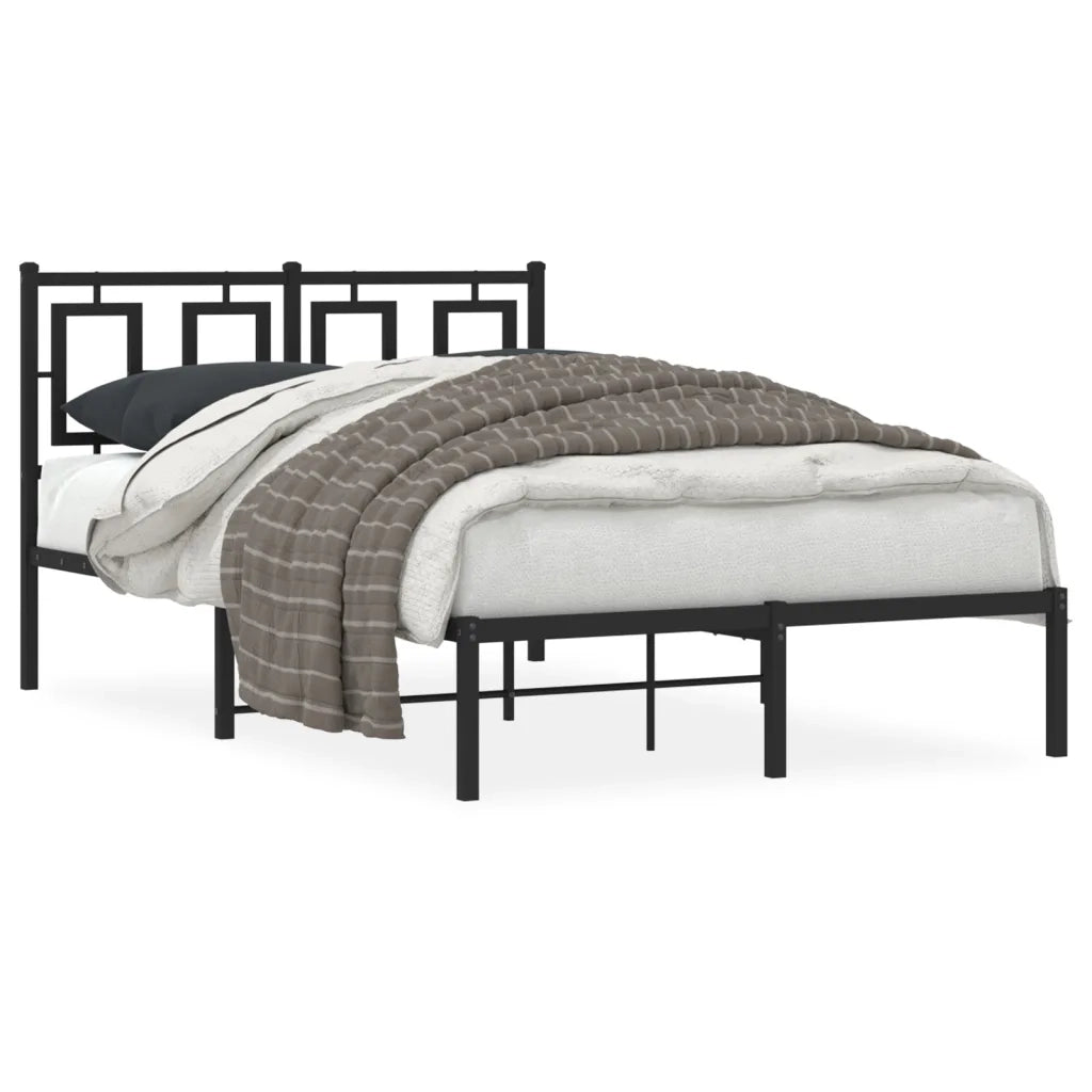 Giroletto con Testiera in Metallo Nero 120x200 cmcod mxl 111886