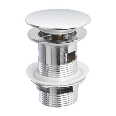 Miscelatore lavabo alto inox cromo lucido con piletta click-clack  York