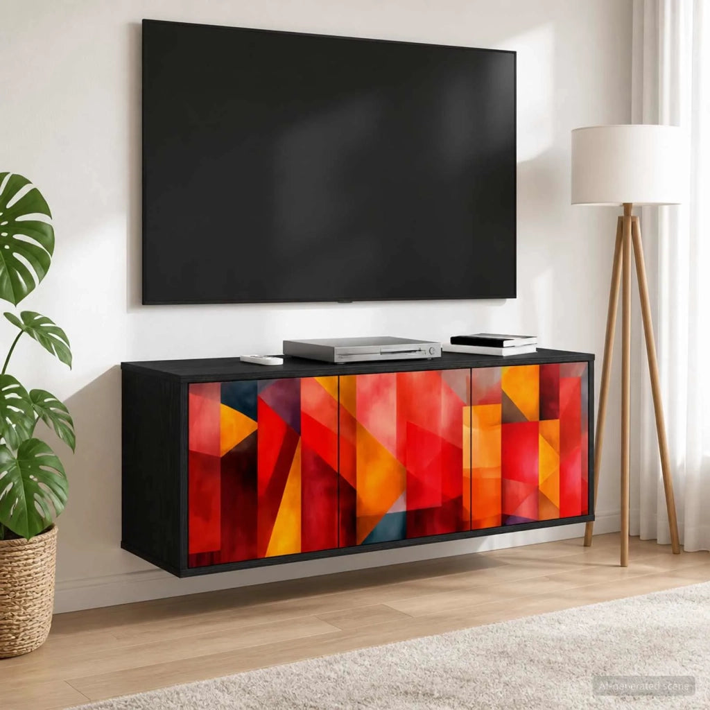 Mobile TV da Parete HEESCH 102 x 33 x 40 cm Rovere Nero 8007168