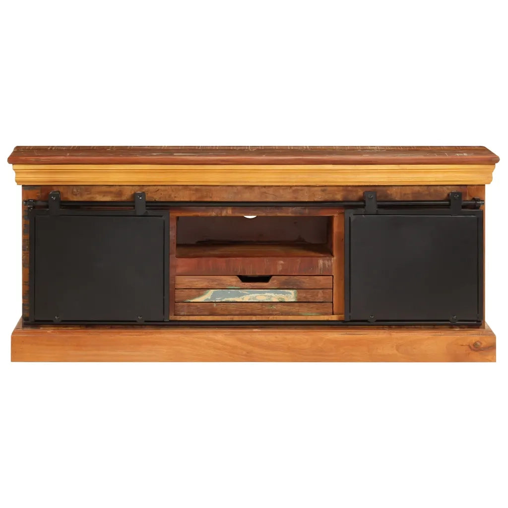 Mobile Porta TV 110x30x45 cm in Legno Massello di Recupero 247328