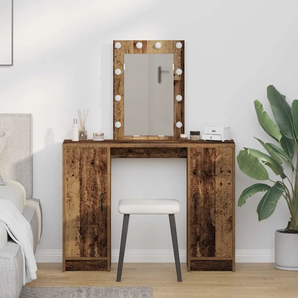 Toeletta | Tavolo da Trucco Marrone 102 x 33 x 135 cm Legno multistrato
