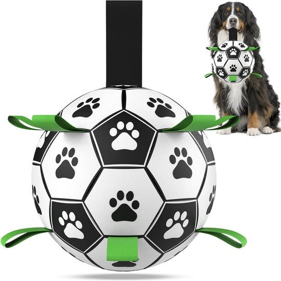 Giocattoli per cani, palline da calcio per cani, accessori per animali domestici resistenti al morso, 15 cm Incluso pompa a aria e adattatore a ago