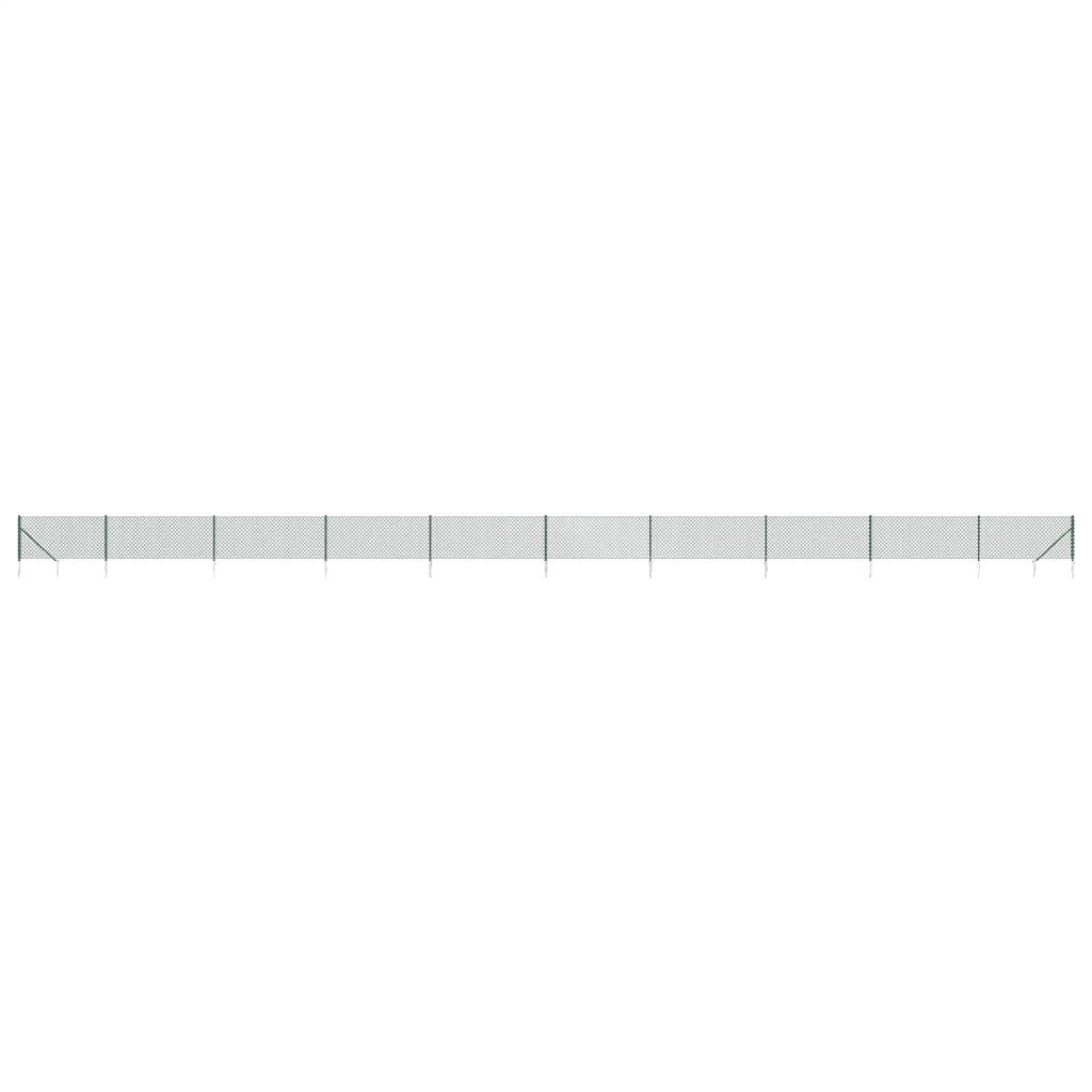 Recinzione a Rete con Picchetti Ancoraggio Verde 1,1x25 m 153930
