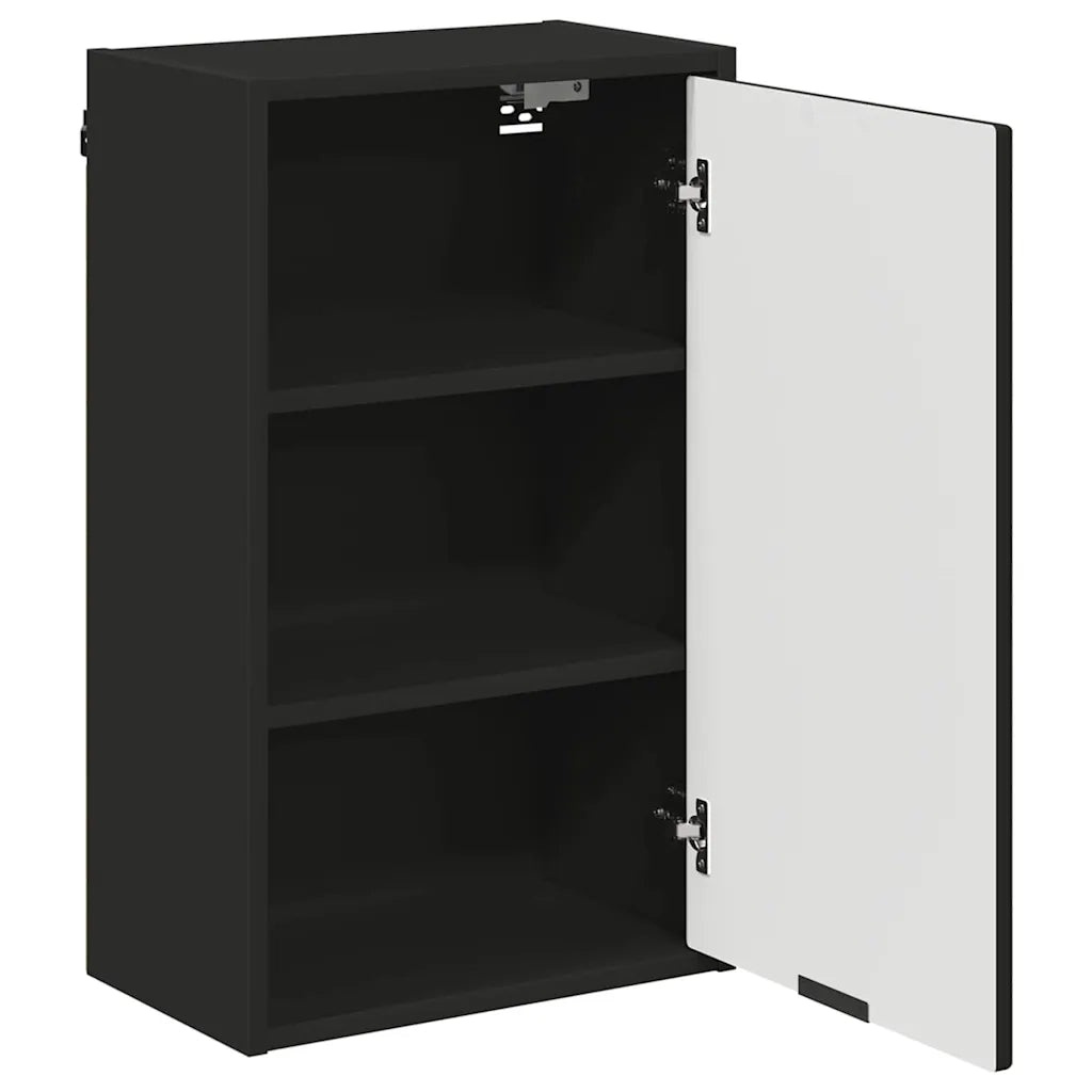 Mobile da Bagno Montaggio a parete Nero 39 x 23,5 x 65 cm 883385