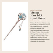Accessori per capelli blu - Decorazione con fiori di quarzo - Spilla per capelli retro - Utilizzo multifunzionale - Dimensioni 15 x 4,5 x 1 cm - Accessorio per capelli