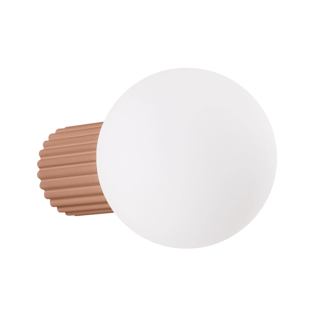Applique SFERA mocca con globo vetro bianco G9 IP44
