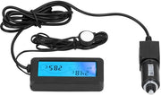 Termometro digitale per veicoli - Display LCD - Temperatura - Mini termometro - Adatto per veicoli con alimentazione 12 V