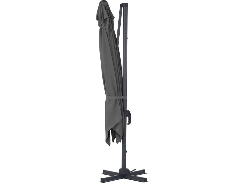 Ombrellone da giardino a sospensione "Sun 3 " - Quadrato - 3 x 3 - Grigio - Base inclusa