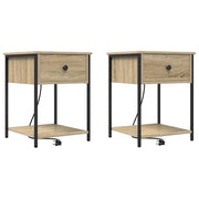 Set di 2 Comodini | Armadio da Notte | Mobiletto da notte Rovere Sonoma 42 x 41 x 56 cm