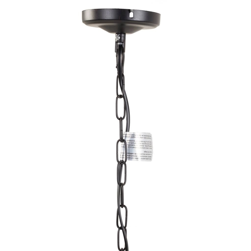Plafoniera in metallo nero 29x29x25/114h