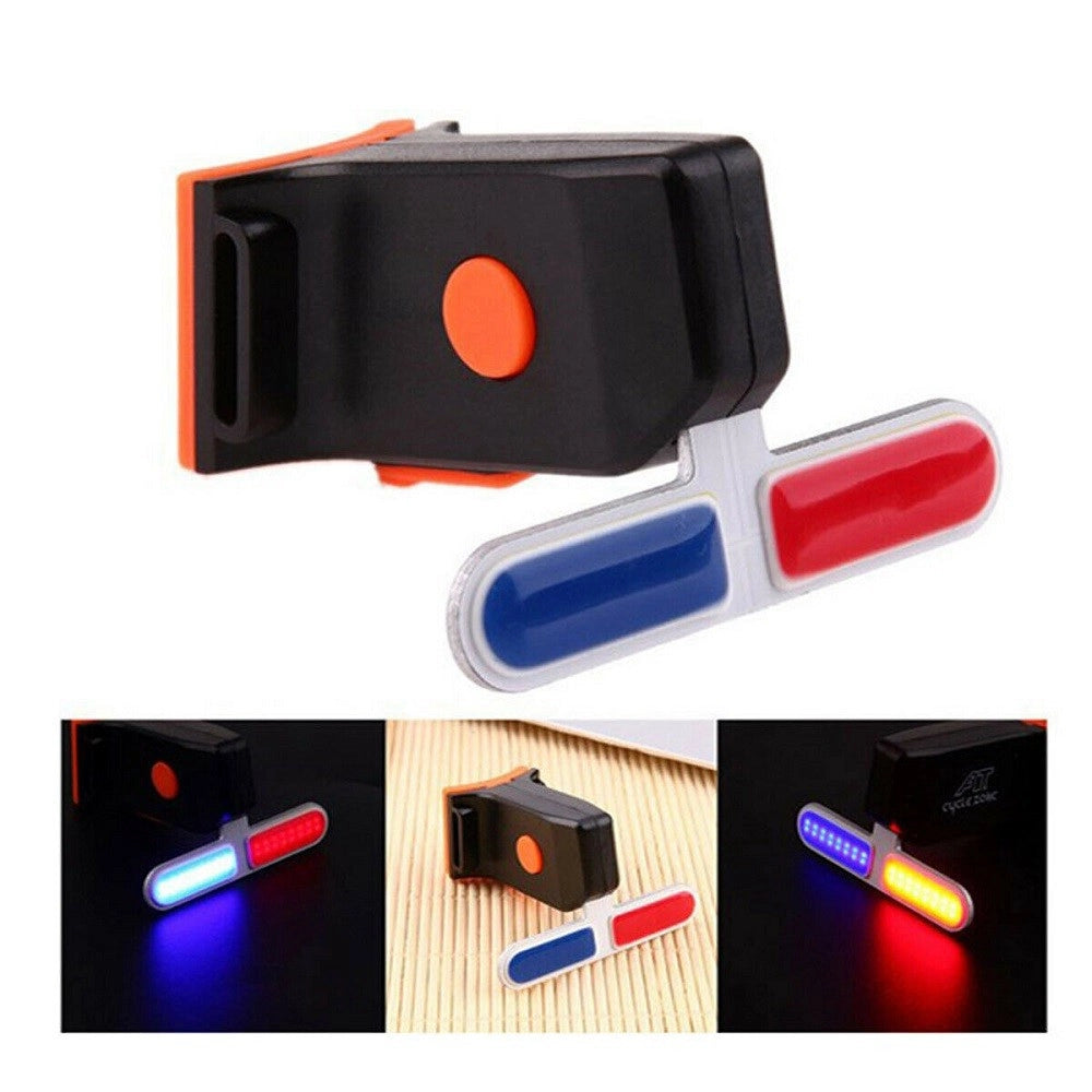 Trade Shop - Luce Posteriore Bici Luci Di Coda Ricaricabile Usb Impermeabile Bicicletta 0082 -