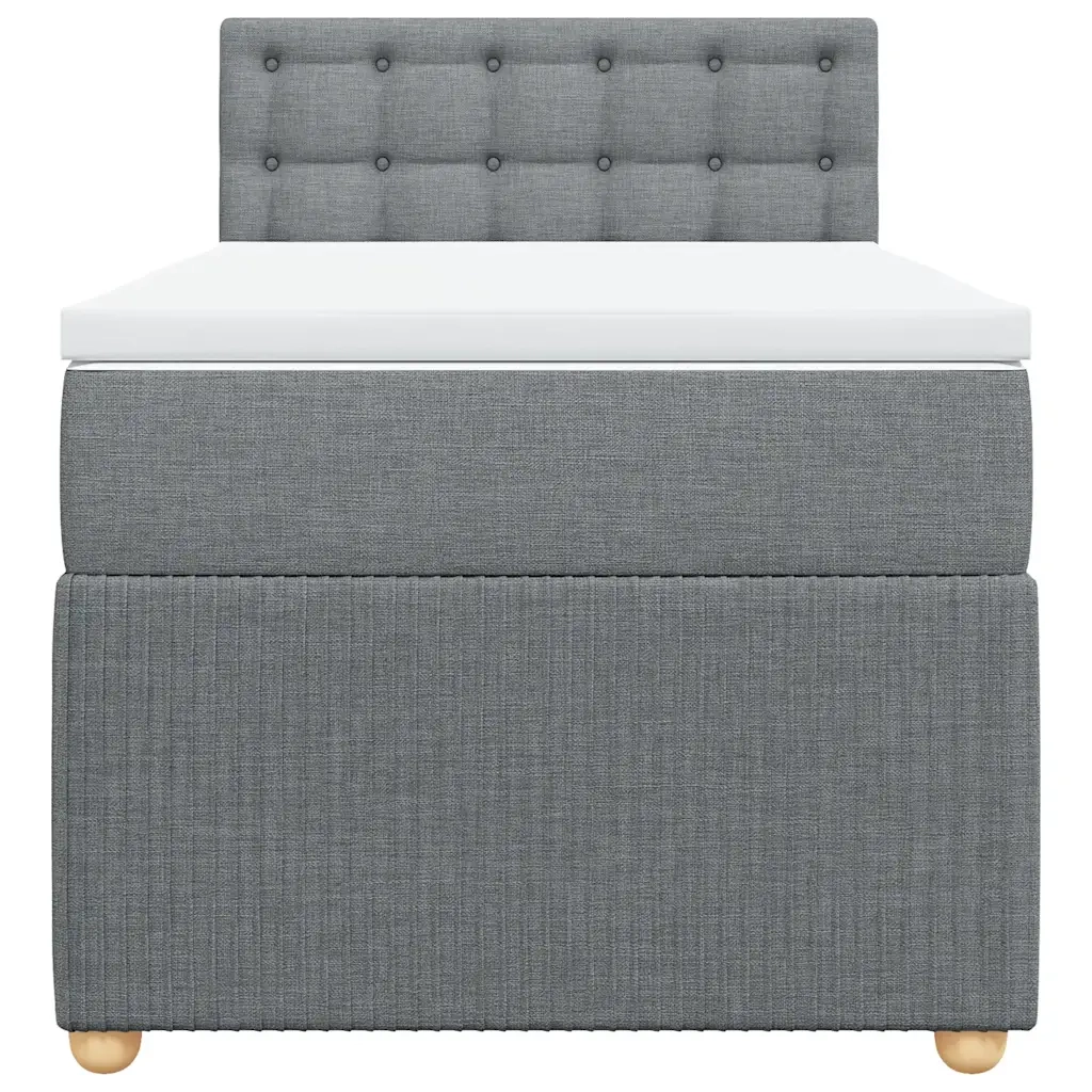 Giroletto a Molle con Materasso Grigio Chiaro 90x190 cm Tessuto 3287325