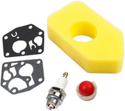 Adatto per filtro d'aria 698369 4216 con guaina di membrana carburatore 495770 Bol di primer 694394 Candela per motori Briggs & Stratton 3,5-4,5 CV Classic Sprint Quattro