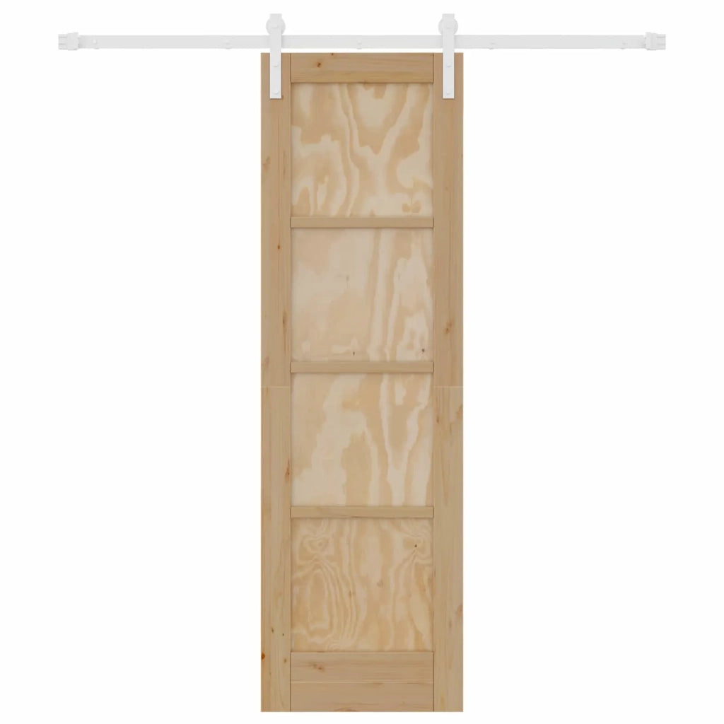 Porta scorrevole Naturale e Bianco 61 x 198,5 cm