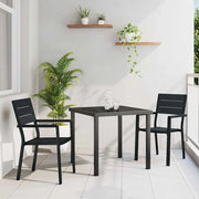 Set da Pranzo per Giardino 3 pcs Nero 3379142