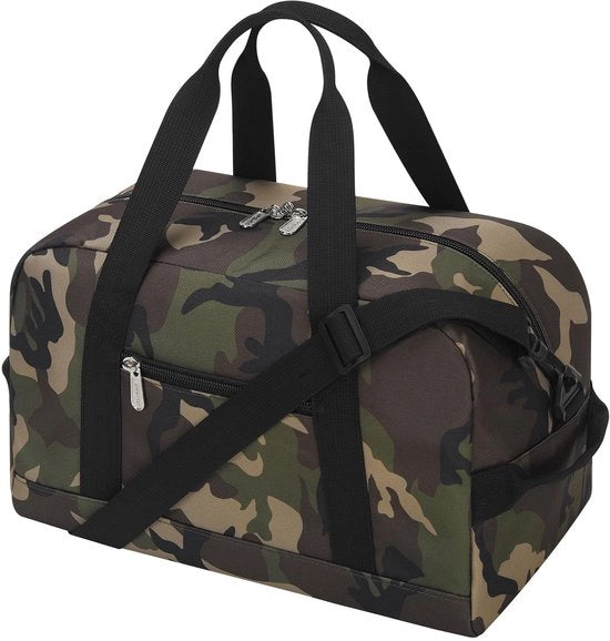 Borsa Sportiva Leggera 18L - Borsa a Weekend - Borsa da Viaggio - Borsa a Duffel - Borsa Sportiva Uomo/Donna - Dimensioni 35x20x25cm - Camouflage - Borsa a Duffel