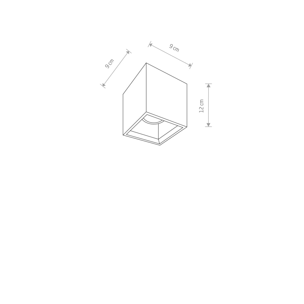 Spot soffitto quadrato cemento grigio GU10 35W Nowodvorski 9388