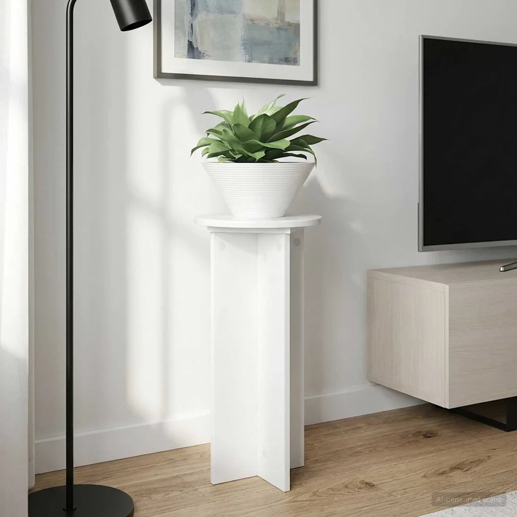 Supporto per piante 2 pz Bianco Lucido 29,5 x 29,5 x 60 cm 899721