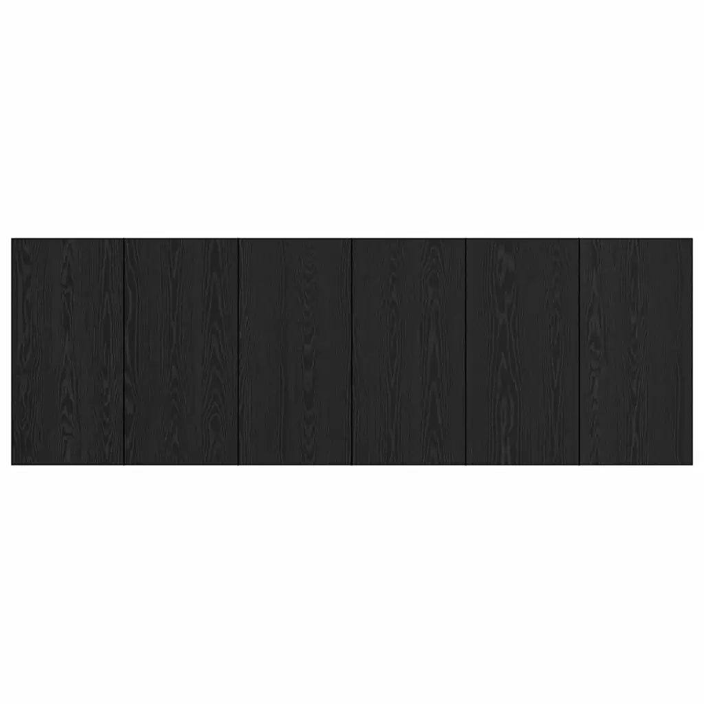 Testata con Comodino 3 pcs Rovere Nero Legno multistrato 3416135