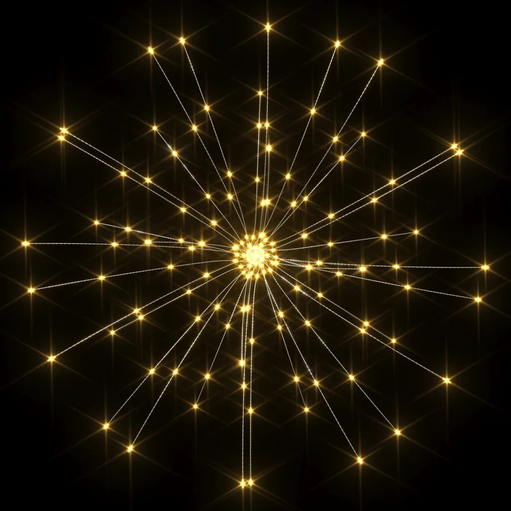 Luci di Natale Fuochi Artificio 10pz Bianco Caldo 10cm 1400 LED 328599