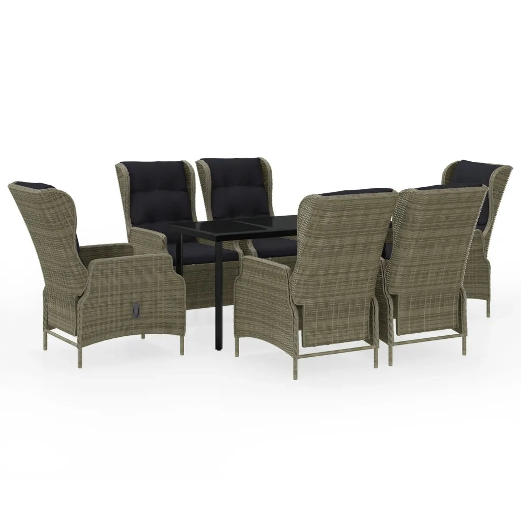 Set da Pranzo da Giardino 7 pz Marrone 3099652