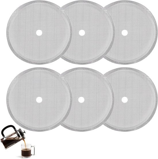 Filtro sostitutivo per caffè a stantuffo 1 litro - filtro per caffè a stantuffo in acciaio inossidabile - filtro sostitutivo a maglia - set di filtri per caffè a stantuffo - 1000 ml - 8 tazze