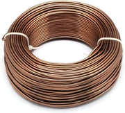 Fil di metallo in alluminio 18 gauge per lavori di fai da te stesso, arte e gioielleria manuale (Sienna)