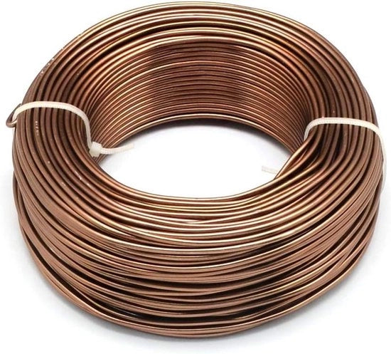 Fil di metallo in alluminio 18 gauge per lavori di fai da te stesso, arte e gioielleria manuale (Sienna)