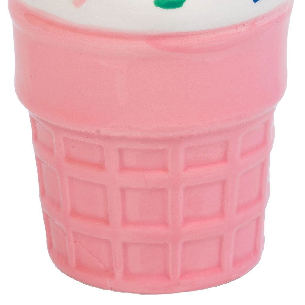 Portapenne in ceramica satinata rosa d7,5x15h