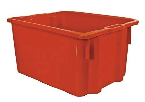 Mobil Plastic 131 Cassa Chiusa Sovrapponibile Arancione 50 Litri