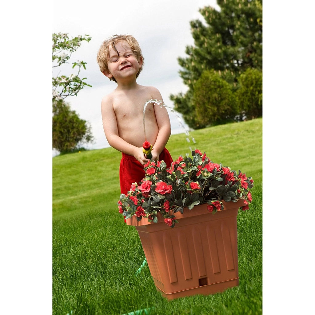 VASO GIARDINO TERRA QUADRATO 40X40CM CON SELF WATERER