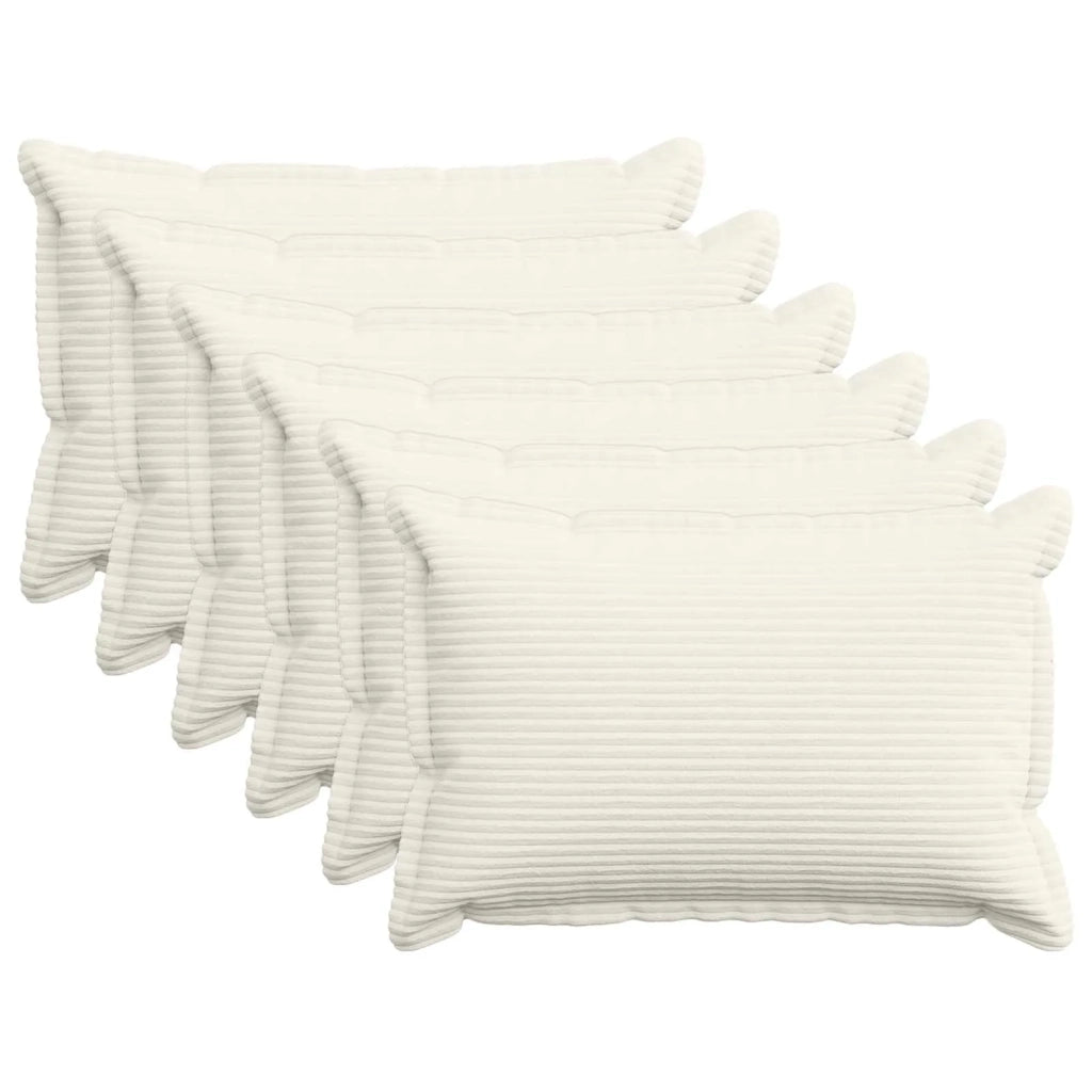 Federa 6 pz HOUTEN Crema 50 x 75 cm corduroy 919808