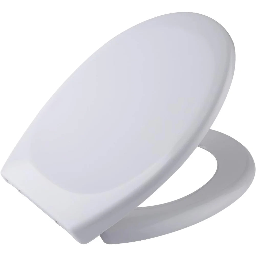 Batwa, sedile wc con coperchio, abbassamento automatico, forma a