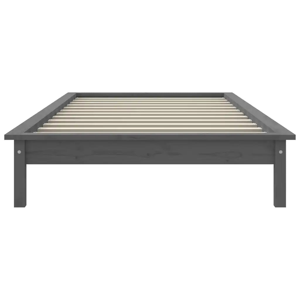 Giroletto Grigio 90x200 cm in Legno Massello di Pino 820528