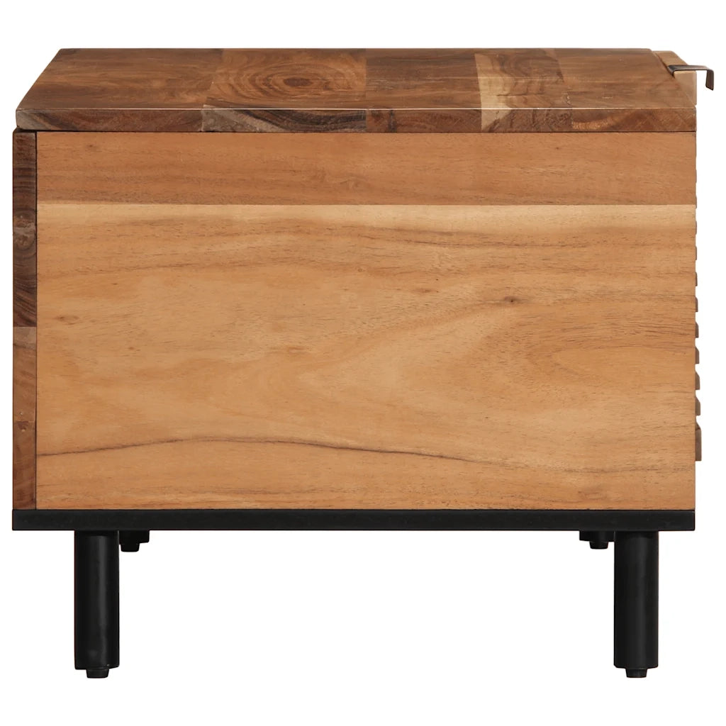 Tavolino da Salotto 80x50x40 cm Legno Massello di Acacia
