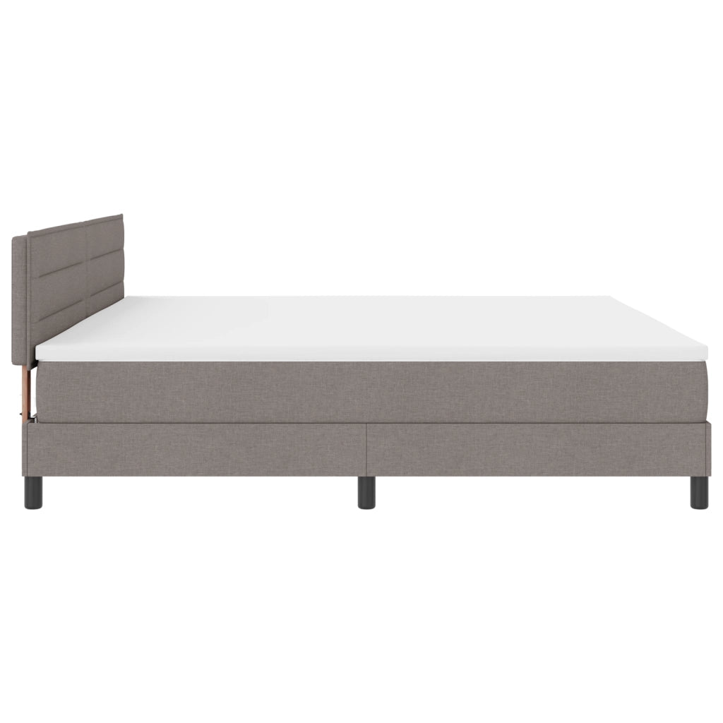 Letto a Rete con Materasso e LED Taupe 200x200 cm Tessuto