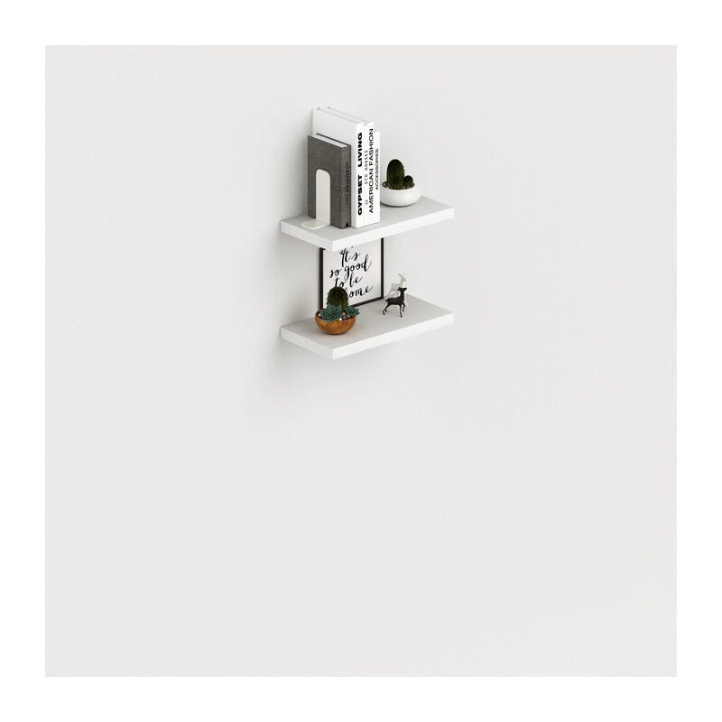 LAUNDRY COPPIA MENSOLE 45X23 CM BIANCO FRASS