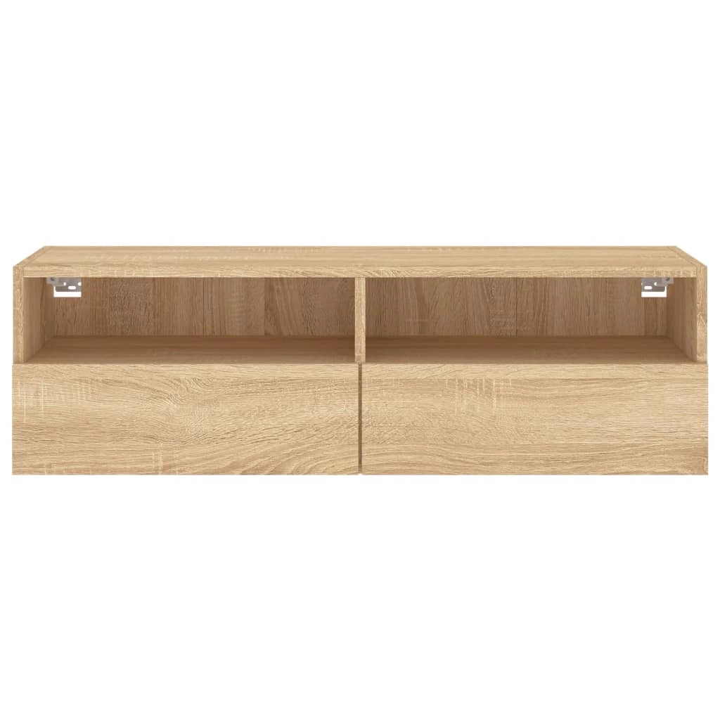Mobile TV multimediale mensola TV credenza TV sala da pranzo soggiorno camera da letto a parete rovere Sonoma 100 x 30 x 30 cm legno ingegnerizzato marrone 02_0028144