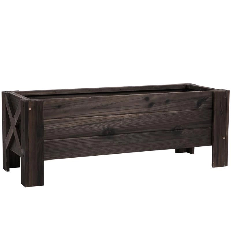 FIORIERA DA ESTERNO PORTAPIANTE RIALZAT IN LEGNO 100 X 36,5 X 36 CM MARRONE