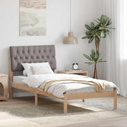 Letto con Testiera Rivestita-Struttura Letto con Testiera Marrone 90 x 190 cm 913254