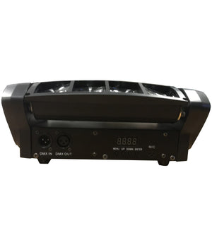 Effetti Luce A Testa Mobile Multiraggio Rush Multi Beam Mini Spider 8 Raggi Beam         