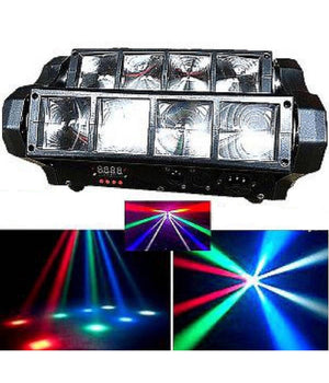 Effetti Luce A Testa Mobile Multiraggio Rush Multi Beam Mini Spider 8 Raggi Beam         